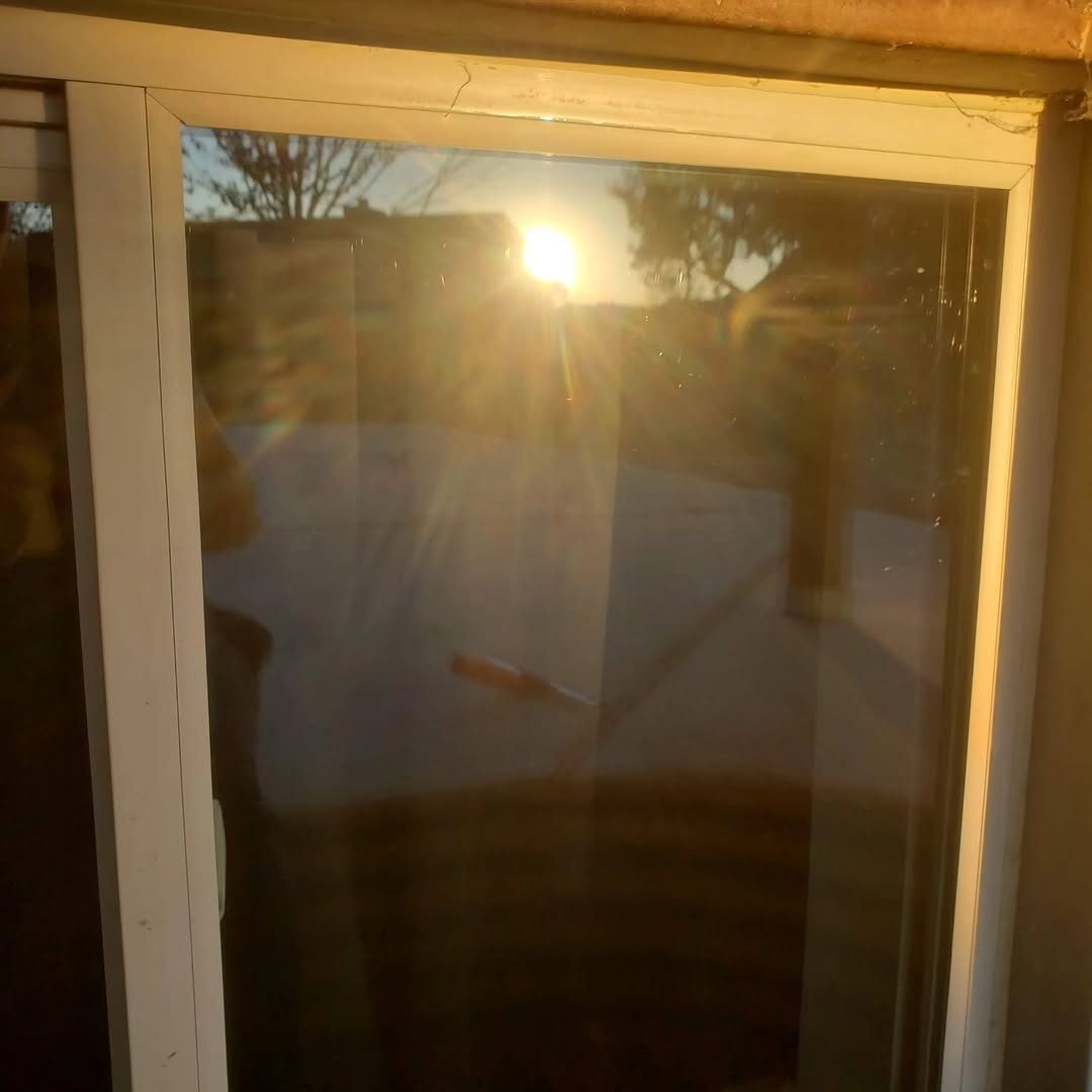 Window after washing, clear glass